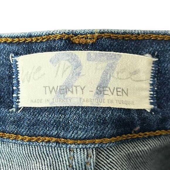 Free People Raw Hem Jegging Jeans Indigo Blue Women’s Size 27 High Rise Stretch - Picture 10 of 13